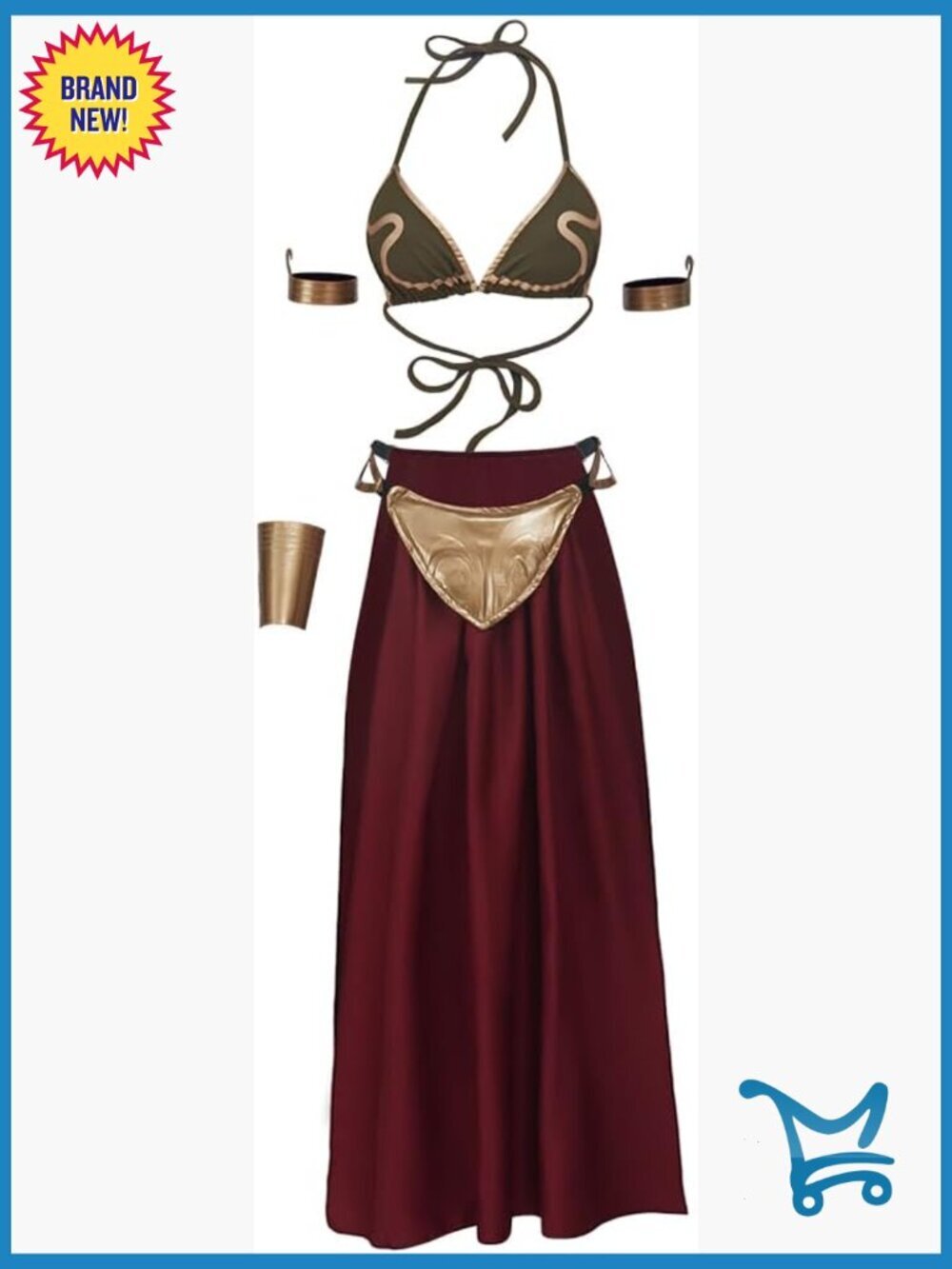 Princess Leia Slave Costume Lingerie Set Halloween Cosplay Women